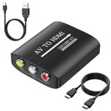 GINGIN RCA'dan HDMI'ya, AV'den HDMI'ya Dönüştürücü, WII, PS One, PS2, PS3, STB, Xbox, VHS, VCR, Blue-Ray DVD, 3.3ft HDMI Kablosu ile Uyumlu HDMI Dönüştürücü Kompozit