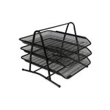 Gingko 3 KATLI METAL TEL EVRAK RAFI SİYAH