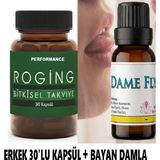 Ginseng Çakşır Demirdikeni Tribulus 30'lu Kapsül + Bayan Damlası Performansına Katkı 10ML - Aromasız