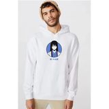 Gintama Anime Kotaro Minimal Beyaz Erkek 3İp Kapşonlu Sweatshirt