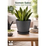 GİNZAMAİSON Somon Model Büyük Boy Saksı 5,30 Lt. Alt Tablalı