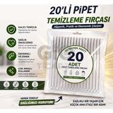 Gio Ticaret -20'li Pipet Temizleme Fırçası Seti - Paslanmaz Çelik Ince Temizlik Fırçası - Cam ve Metal Pipet, Biberon Emziği ve Dar Alan Temizleyici