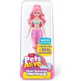 Giochi Preziosi Zuru Pets Alive Magic Swimming Mermaid Su ile Çalışan Yüzen Deniz Kızı Oyuncak Bebek (1 Adet) - Pembe