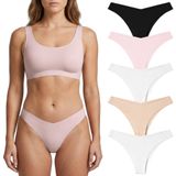 Giorgina Ferri Premium 5’li Kutu Kadın Lazer Kesim Dikişsiz Mikro Modal Tanga Külot BELLA (G-002 A, L)