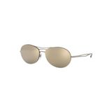 Giorgio Armani 6099 32895A Bronze Aynalı Güneş Gözlüğü - Sarı (Gold)