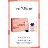 Giorgio Armani My Way Edp Kadın Parfüm Seti 90 ml + 10 ml + Vücut Losyonu 50 ml 3614274821246