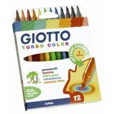 Giotto 12'Li Askılı Paket Turbo Color Keçeli Kalem