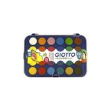 Giotto 24 Renk Sulu Boya Seti 30 mm Çap Küçük Sanatçılar İçin Yüksek Pigmentli Boyalar