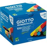 Giotto Robercolor 100LÜ Tozsuz Tebeşir Karışık Renkli Paket - Çizim İçin Uygun