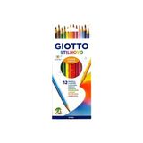 Giotto Stilnovo Kuru Boya 12 Renk Karton Kutu 12 Parça Canlı Renkler ile Yaratıcı Çizimler İçin