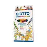Giotto Stilnovo Maxi 12 Renk Kuru Boya Kalemi 225900 - Çok Renkli