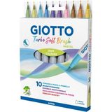 Giotto Turbo Askılı 10 Renk Pastel Ton Fırça Uç Keçeli Kalem - Yok