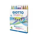 Giotto Turbo Askılı 10 Renk Pastel Ton Fırça Uç Keçeli Kalem
