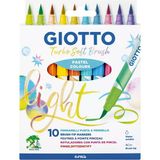 Giotto Turbo Brush Fırça Uç 10 Renk Keçeli Kalem