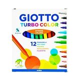Giotto Turbo Color Keçeli Kalem Boya Seti 12li Çok Renkli