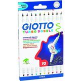 Giotto Turbo Double Keçeli Kalem 10 Renk 424600