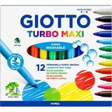 Giotto Turbo Maxi Keçeli Kalem 12 Li Boyama Kalemi Seti