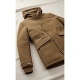 Giovane Gentile Designers Taba Renkli Uzun Kol Palto Erkek Midi Boy Özellikli