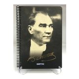 Gıpta 100 Yaprak Kareli Atatürk Telli Sert Kapak Defter 17x24