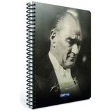 Gıpta 142948 Atatürk Sert 100 Yaprak Çizgili 17x24 cm Spiralli Defter