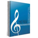 Gıpta 1581 Spiralli PP Kapak A4 60 Yaprak Müzik Defteri Mavi