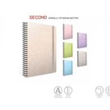 Gipta 17X24 Second Notes 80 Yaprak Cizgili Plastik Kapak Spiralli Defter