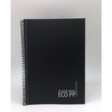 Gıpta 2035 Eco Spiralli Pp. Kapak A4 120 Yp. Çizgili Siyah Defter