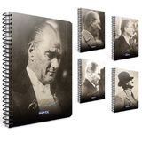 Gıpta 2606 Atatürk Spiralli Karton Kapak A4 80 Yp Kareli Defter