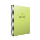 Gıpta 3250 Pastoral 17x24 60 Yaprak Plastik Kapak Spiralli Kareli Açık Yeşil Defter