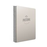 Gıpta 3250 Pastoral 17x24 60 Yaprak Plastik Kapak Spiralli Kareli Gri Defter