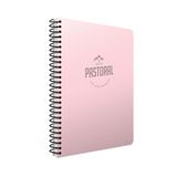 Gıpta 3250 Pastoral 17x24 60 Yaprak Plastik Kapak Spiralli Kareli Pembe Defter