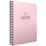 Gıpta 3252 Pastoral 17x24 72 Yaprak Plastik Kapak Spiralli Kareli Pembe Defter