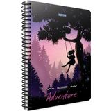 Gıpta 3844 Adventure A4 Karton Kapak 80 Yaprak 4 Adet Kareli Spiralli Defter