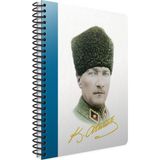 Gıpta 409-AKK Atatürk Günlük Ajanda 17x24 cm Spiralli Sert Kapak Defter