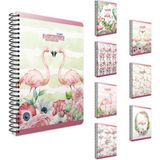 Gıpta 4171 Flamingo Spiralli Karton Kapak 19x26 cm 100 Yaprak Çizgili Defter