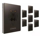 Gıpta 4205 Glow Notes A4 Spiralli Karton Kapak 80 Yaprak Kareli 4'lü Paket Defter