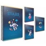 Gıpta 6189 Stars A6 Karton Kapak Çizgili 80 Yaprak Spiralli Defter