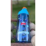 Gıpta 7508 Indigo Trıtan Desenli Pipetli Matara 500ml Mavi
