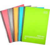 Gıpta 80 yaprak A4 plastik kapak kareli spiralli defter 5'li