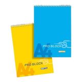 gıpta a4 bloknot pro-block spiralli karton kapak çizgili 40 yaprak 3-1397000-2181 (12 li paket) - Karışık - Not Defteri
