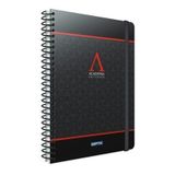 Gıpta Academia Spiralli Siyah Kırmızı Sert Kapak 120 Yaprak 17x24 Çizgili Defter