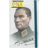 Gıpta Atatürk Sert Kapak 13x21 cm 120 Yaprak Çizgili Defter