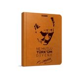 Gıpta Atatürk Spiralli Sert Kap Çizgili Defter