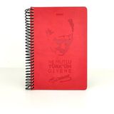 Gıpta Atatürk Temalı Sert Suni Deri Kapaklı Spiralli Kareli 120 Yaprak 17 x 24 cm Defter