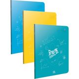 Gıpta Back A4 Plastik Kapak Dikişli Kareli 60 Yaprak 3'lü Defter