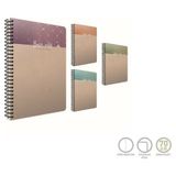 Gıpta Basic Notes Spiralli Sert Kapak Not Defteri A5 100 Yaprak Çizgili (4 Lü Paket) 5485 - Karışık
