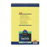 Gıpta Blok Master Spiralli Karton Kapaklı Blok A4-100 Yaprak Kareli Defter
