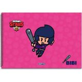 Gıpta Brawlstar 15 Yaprak 25x35 cm Pembe Resim Defteri