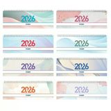 Gıpta Brite 2026 12X33 Spiralli Haftalık Beyaz Masa Takvimi 504-Btk