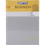 Gıpta Business Iplik Dikişli Ciltli Sert Kapak Kareli Defter 120 Yaprak 20 x 28 cm Gri